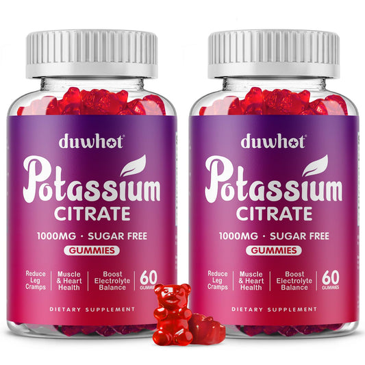 Duwhot potassium citrate gummies bottle front for easy daily supplement