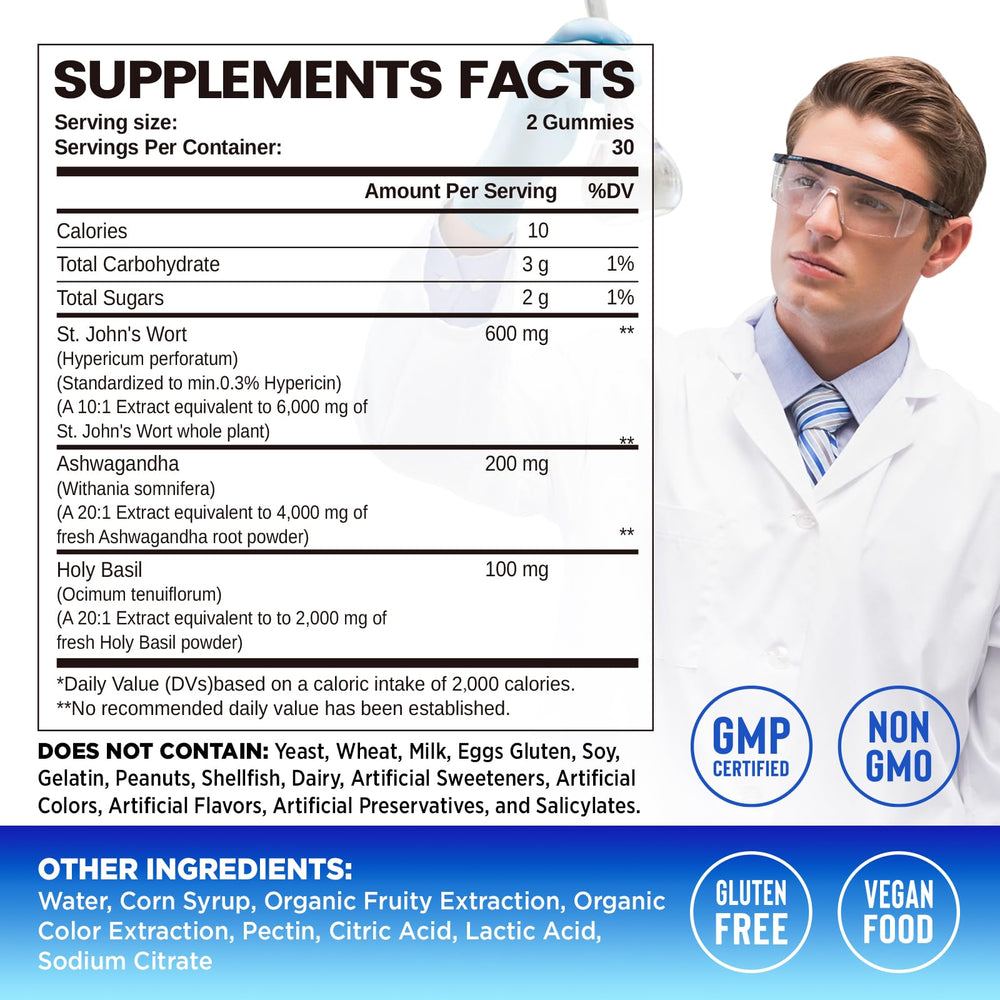 duwhot st-johns-wort-gummies serving demonstrates easy daily intake