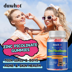 Duwhot strawberry-flavor gummies for daily zinc intake.