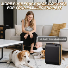 DXBDHSJK diffuser in sleek black delivers modern home aesthetics.