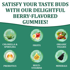 DYDUON Greens Gummies eight packets for convenient dosing.