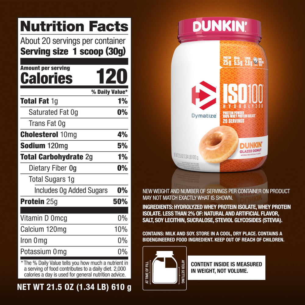 Dymatize ISO100 glazed donut serving ideas demonstrate versatile usage
