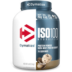 Dymatize ISO100 whey protein powder can for a quick protein boost after workouts