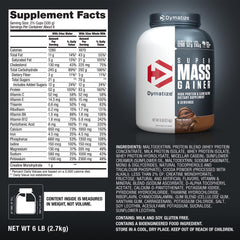 Dymatize Super Mass Gainer ingredients include whey, casein, and isolates