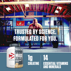Prepared Dymatize Super Mass Gainer shake after a workout.