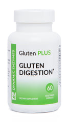 Dynamic Enzymes Gluten Plus bottle front for gluten and dairy digestion support.