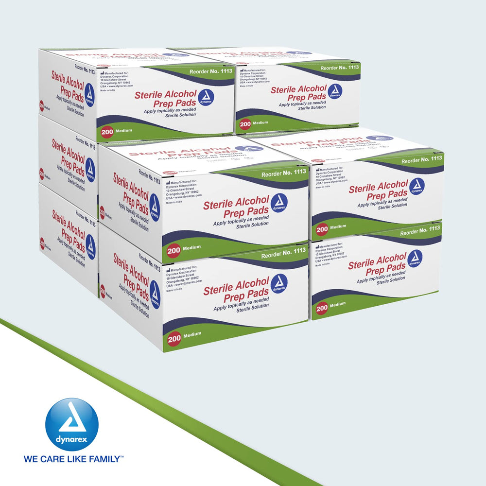 Dynarex 1113-CS absorbent prep pad in-use suggests efficient cleansing before procedures