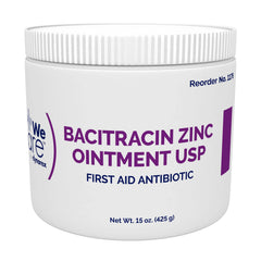 Dynarex 15oz bacitracin zinc jar ready for minor wounds and everyday first aid.