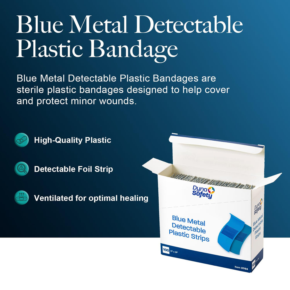 Dynarex blue bandages highlight visibility to improve safety in busy kitchens