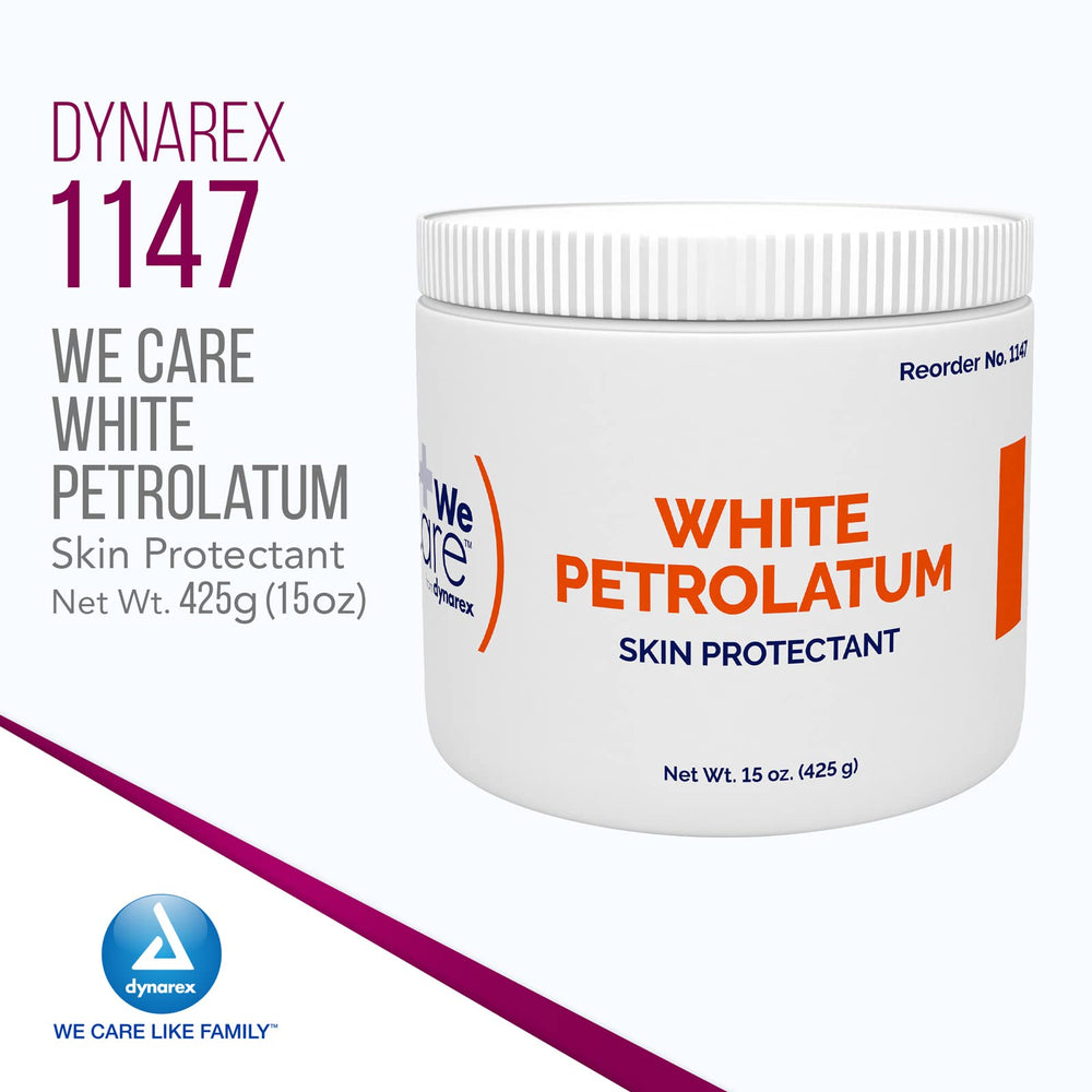 Dynarex Petrolatum protects diaper area by sealing moisture.