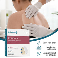 Dynarex Dynaderm hydrocolloid dressing designed for ulcers.