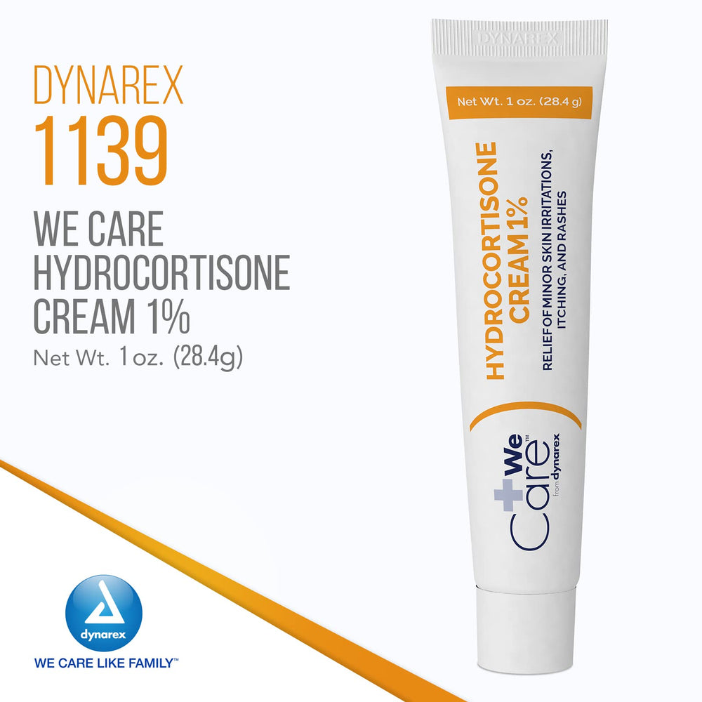 Close-up of Dynarex Hydrocortisone label and directions.