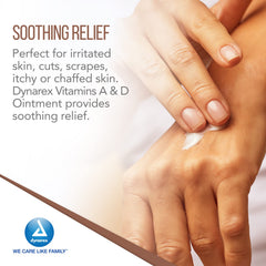 Dynarex moisturizes skin with lanolin, lavender oil, and vitamins.