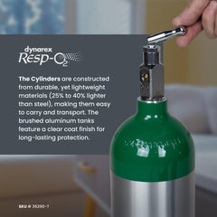 Dynarex Resp-O2 M24 brushed aluminum surface offers durable protection