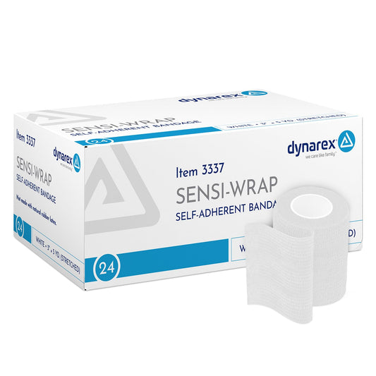 Dynarex Sensi-Wrap bandage self-adhesive holds securely during activity