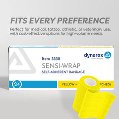 Breathable, water-resistant Dynarex Sensi-Wrap ensures comfortable wear.