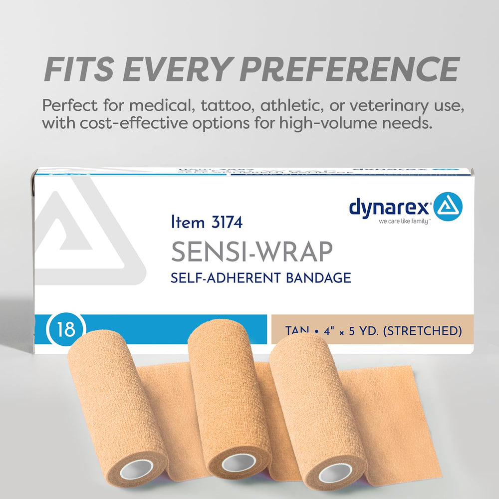 Dynarex Sensi-Wrap color collection demonstrates versatile tan, black, pink hues.