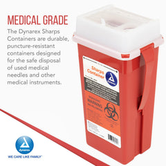 Dynarex sharps container translucent lid for monitoring contents