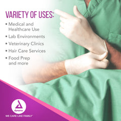Dynarex gloves come in individual peel-open wallets for hygienic, easy access.