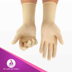 Dynarex gloves designed for long procedures offering strong yet sensitive touch.