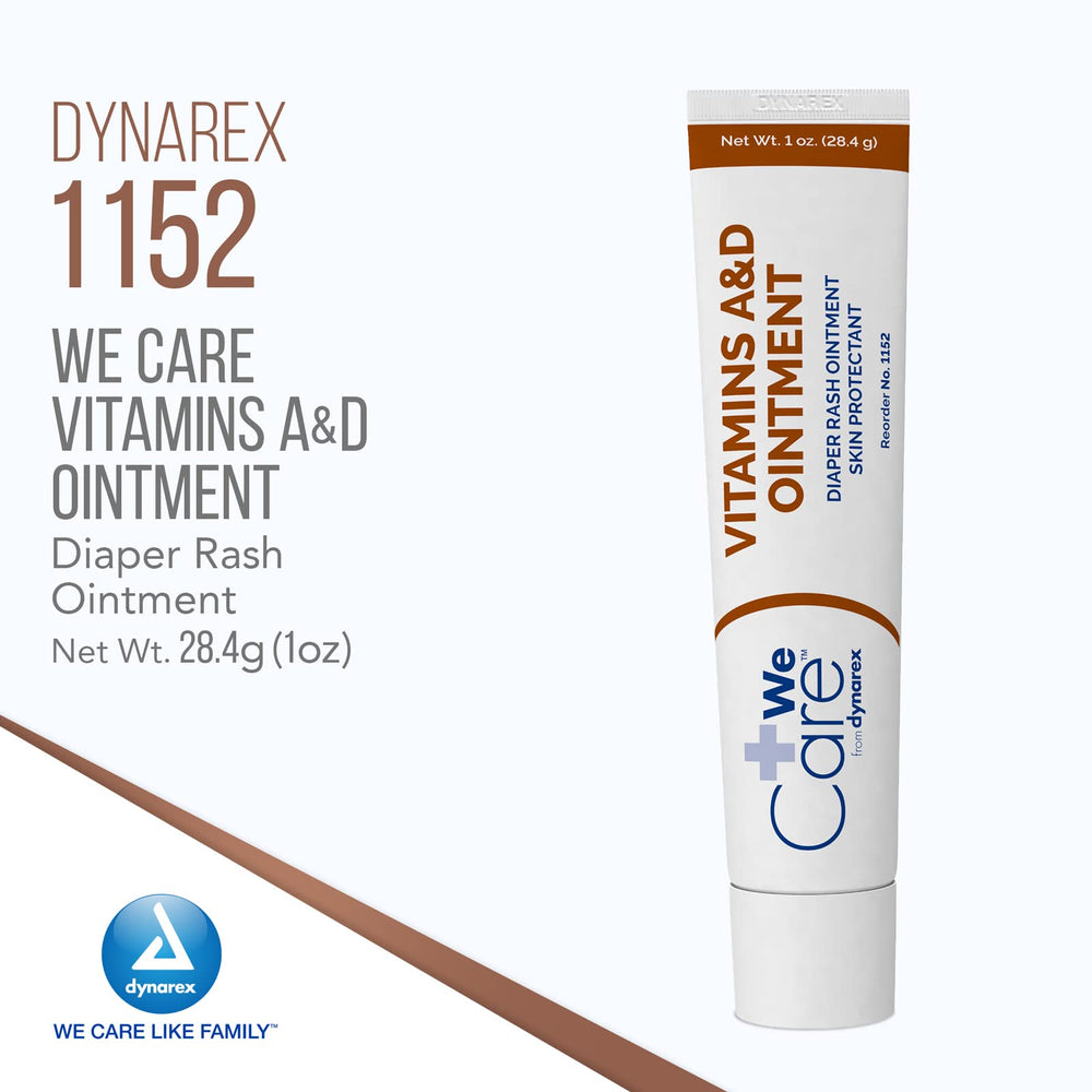 Dynarex Vitamins A&D Ointment on skin for diaper rash relief.