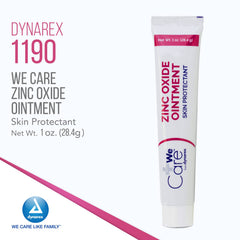 Dynarex Zinc Oxide Ointment application demonstrates gentle coverage on irritated skin.