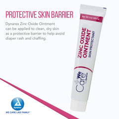 Dynarex Zinc Oxide Ointment barrier skin photo shows protective layer against moisture.