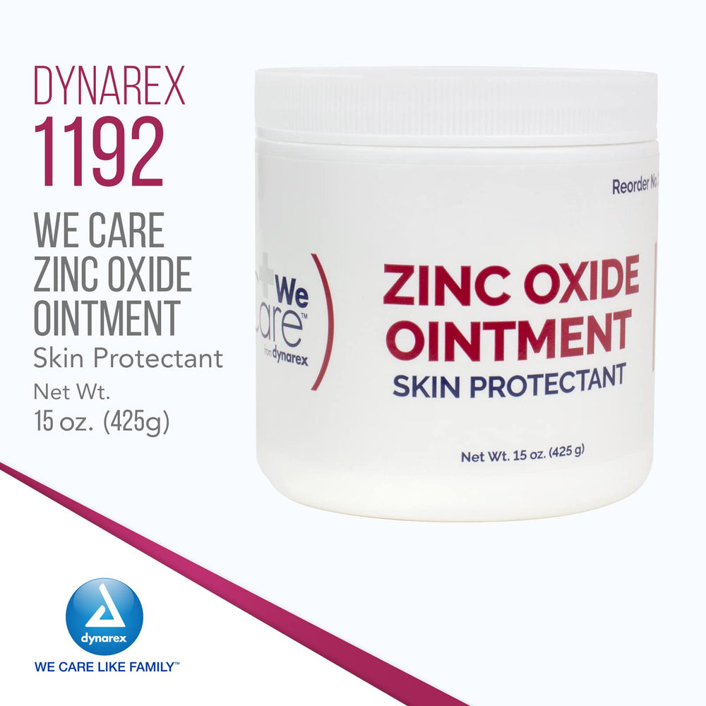 A thin layer of Dynarex ointment spread on skin.