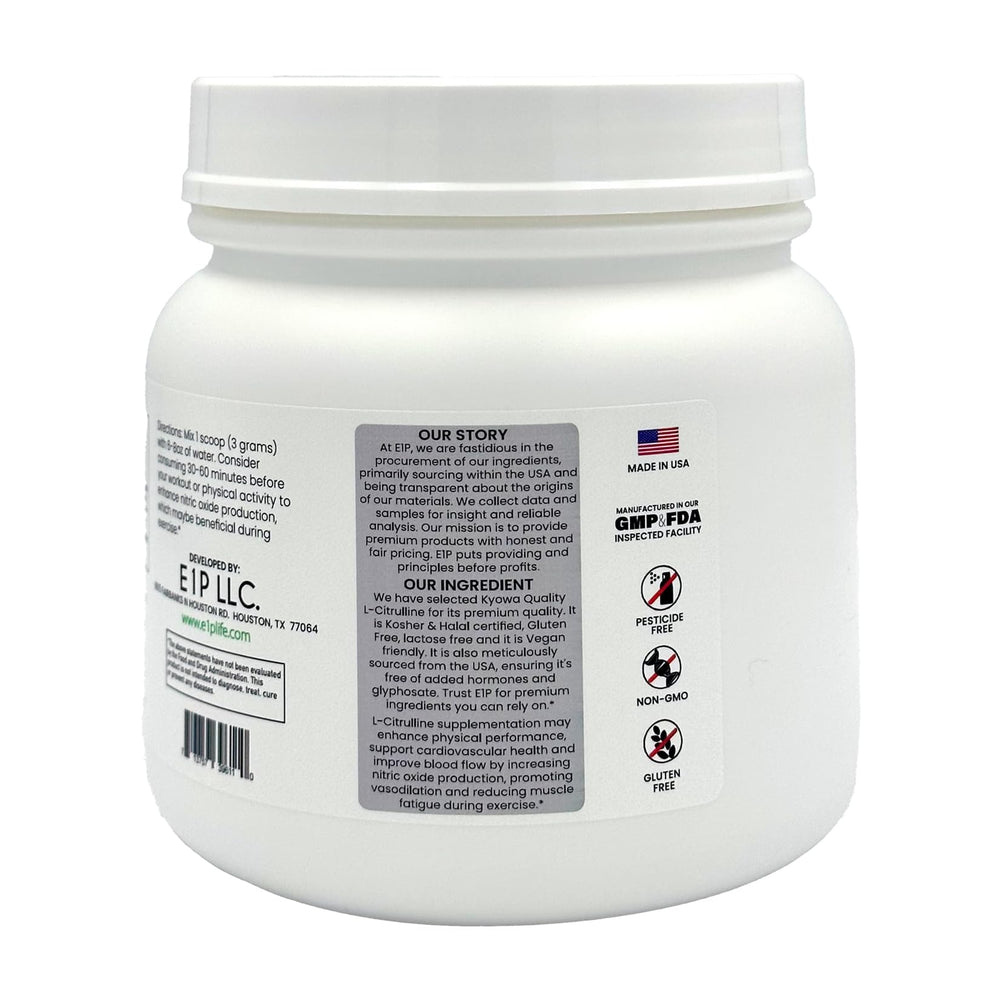 E1P L-Citrulline third party lab stamp; quality you can verify.