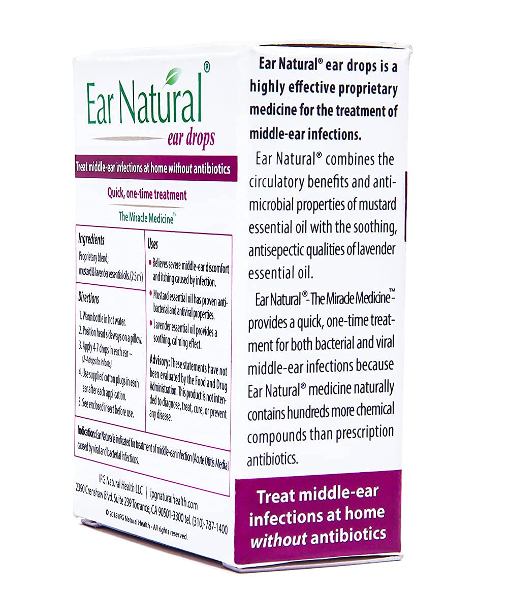 EarNatural lavender mustard oil blend with natural soothing properties
