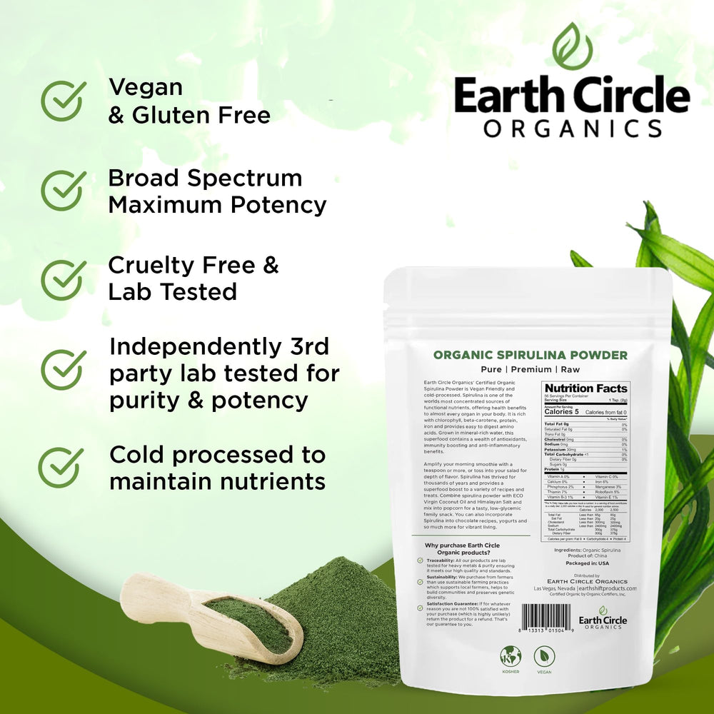Earth Circle Organics Spirulina Powder origin-farm highlights sustainable farming partnerships