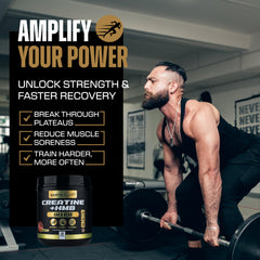 Earth Elixir creatine monohydrate HMB ingredients panel highlights full-dose formula