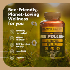 Earth Elixir ethically sourced bee blend supporting holistic wellness