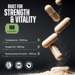 Earth Elixir Turkesterone Tongkat Ali bottle back label detailing quality