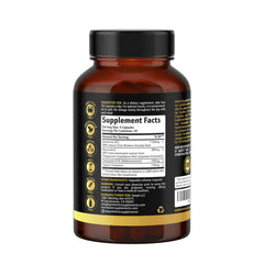 Earth Elixir vegan kosher halal label on bottle indicating clean, compliant capsules.