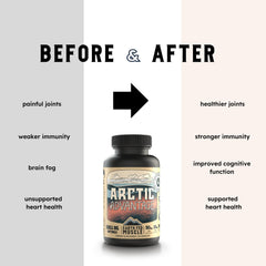 Earth Fed Muscle Arctic Advantage Krill Oil vial; phospholipid omega-3s for better absorption.