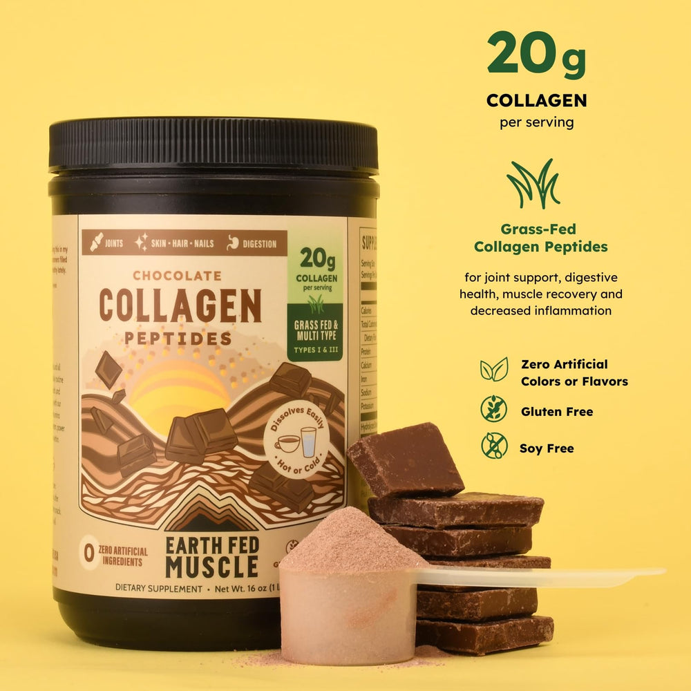 Earth Fed Muscle collagen powder in a coffee cup showing easy mixability