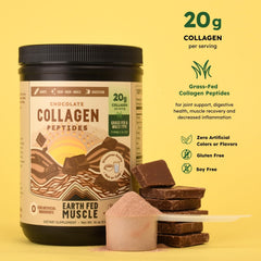 Earth Fed Muscle collagen powder in a coffee cup showing easy mixability
