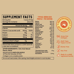 Earth Fed Muscle Lemonade Collagen Powder clean formula suited for keto and paleo meals.