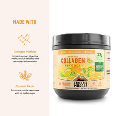 Earth Fed Muscle Lemonade Collagen Powder post-workout mix for easy recovery support.