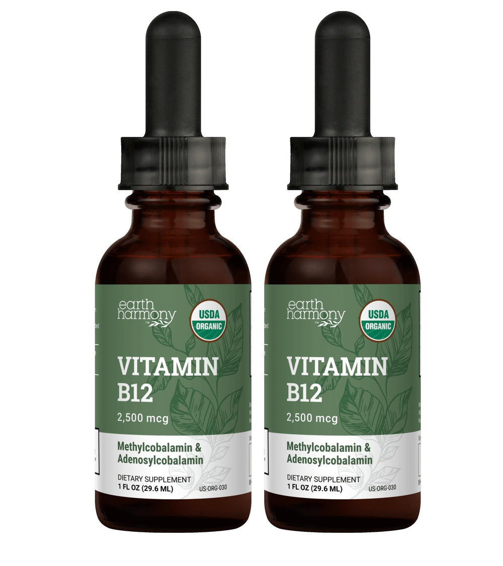 Earth Harmony Naturals B12 drops bottle for natural energy support