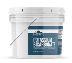 Earthborn Elements potassium bicarbonate close-up powder texture for baking and brewing.