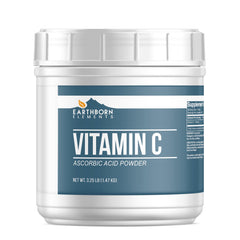 Earthborn Elements Vitamin C Powder in a resealable bucket for versatile household uses.