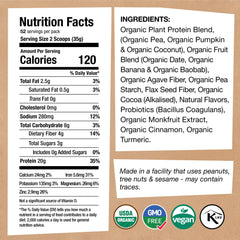 EarthChimp probiotic plant-protein jar highlighting added probiotics