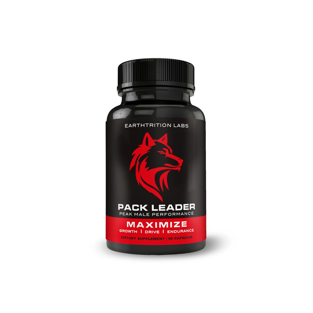 Earthtrition Labs Pack Leader bottle and capsules ready for daily use to boost stamina.