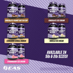EAS 100% Platinum whey mixing glass showing shake.