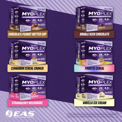 EAS Myoplex chocolate peanut butter cup packet highlights protein-rich nutrition for workouts