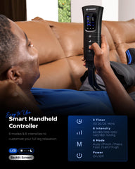 EaseZen air compression boots with memory function for personalized settings