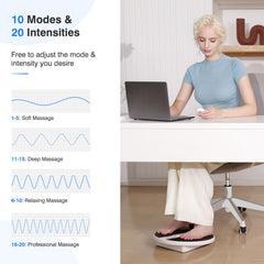 EaseZen full-foot stimulation area fits various foot sizes with comfortable pads.