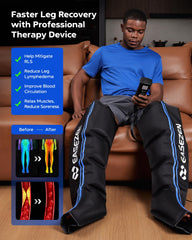 EaseZen thigh chamber delivers full-leg compression for relaxation after workouts